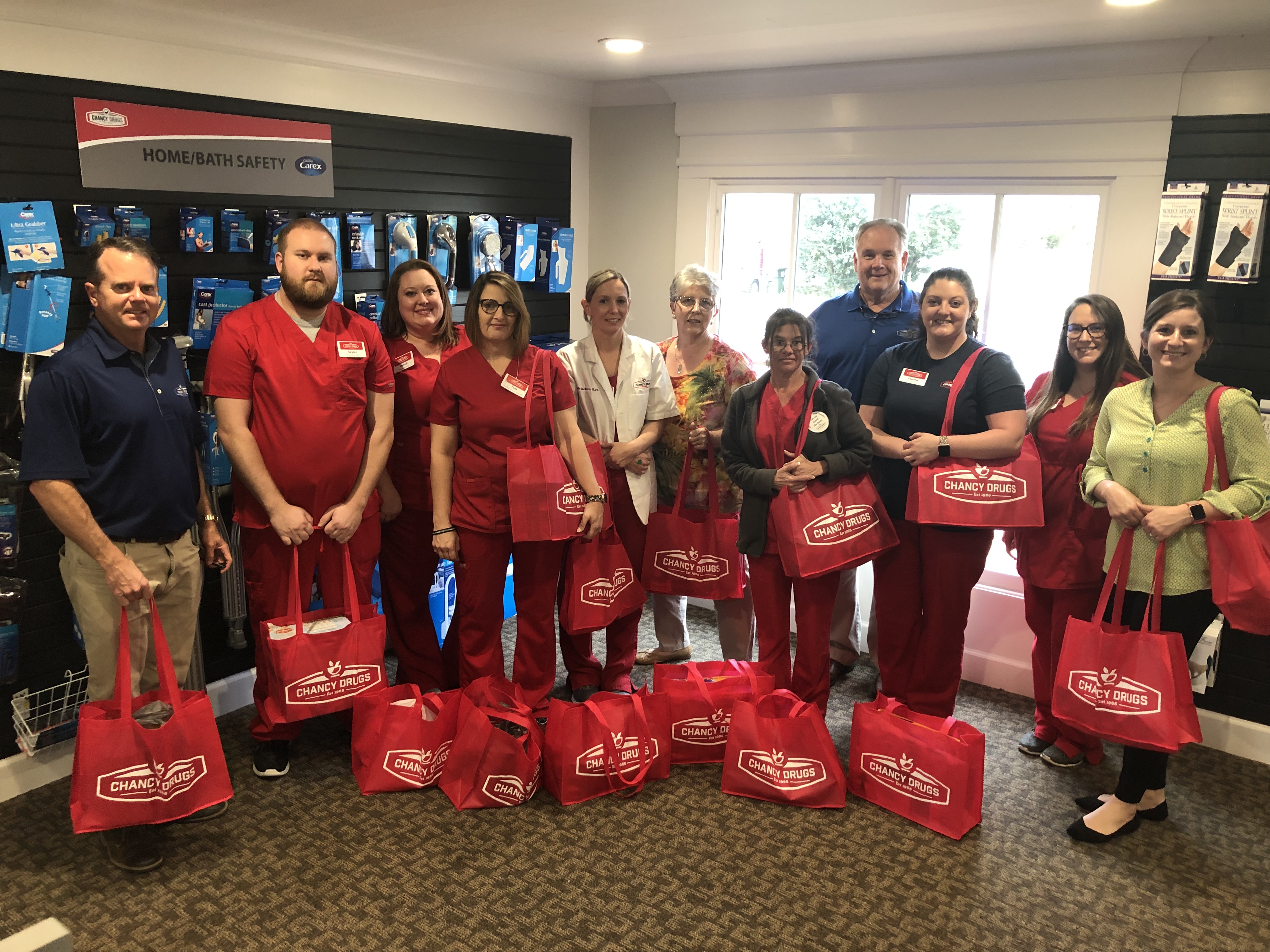 Chancy Drugs Hahira Donates to Crossroads Baptist Church Food Drive